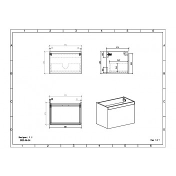 CLEAR CUBE MILAN WHITE 600MM CABINET AND SINGLE DRAWER WHITE OAK