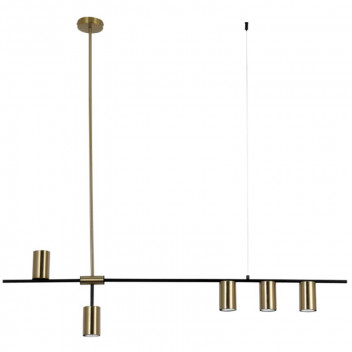 BRIGHTSTAR BLACK AND GOLD METAL PENDANT LIGHT WITH NO LIGHT