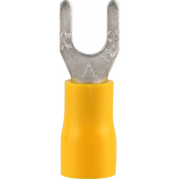 RUWAG PRE-INS SPADE TERMINAL YELLOW 6MM 8 PER PACK