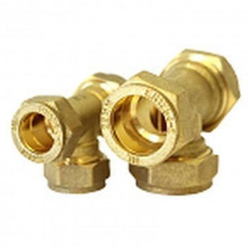 TEE EQUAL BRASS COMPRESSION 15MM