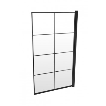 AQUA DOR BLACK 8 PANEL BLANCA SHOWER SCREEN 800X1400MM