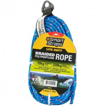 SMARTSTRAP SAXON BRAIDED POLYPROPYLENE ROPE 6.4MMX15M