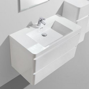 CLEAR CUBE MILAN BASIN WHITE 900MM