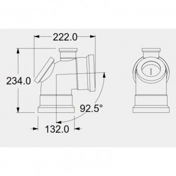 EUROCELT SUNRIDGE 110X50MM VENT HORN 90 DEG AH R/R