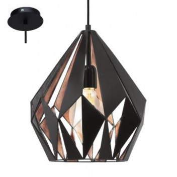 EUROLUX BLACK CARLTON PENDANT LIGHT 60W