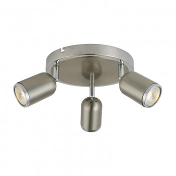 RADIANT SPOT LIGHT SATIN CHROME ROUND 3LIGHT GU10 240V