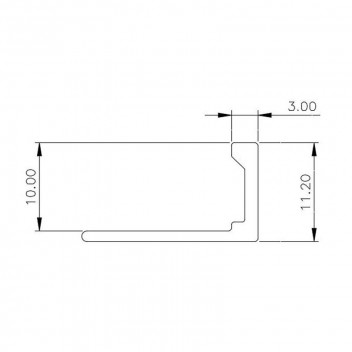 STRAIGHT EDGE SAND TRIM DECOR   10MM X 2.5M