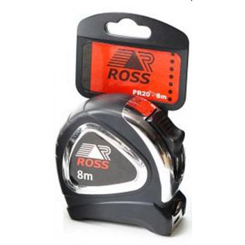 ROSS CHROME HEAVY DUTY MEASURE TAPE 8M