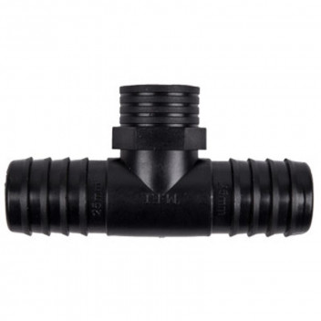 INSERT FEMALE TEE NYLON BLACK 15MM