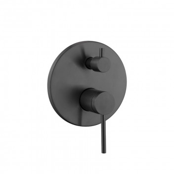 BIJIOU GUNMETAL EVON CONCEALED BATH AND SHOWER MIXER WITH DIVERTER