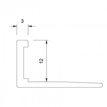 STRAIGHT EDGE PEPPER TRIM DECOR  12MM X 2.5M