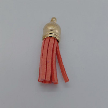 CRAFT CORAL TASSEL WITH GOLD CAP