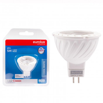 EUROLUX LED CLEAR PREMIUM MR16 GU5.3 5W 4000K