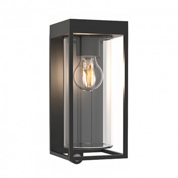 EUROLUX FLAIR SOLAR OUTDOOR WALL LIGHT BLACK PIR
