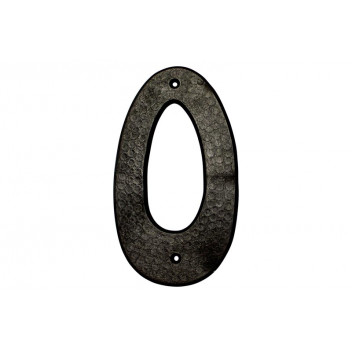 BLACK PLASTIC HOUSE NUMBER NO.0 190MM