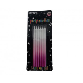 CANDLE PARTY  CANDFDPINK  FADE PINK  12CM 6PP