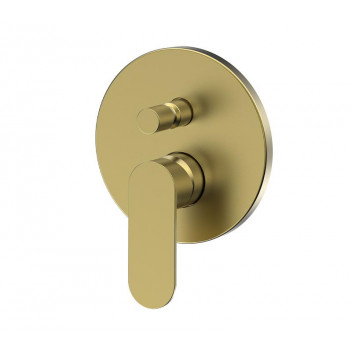 BLUTIDE SATIN BRASS CONCEALED TRIM MIXER SET WITH DIVERTER