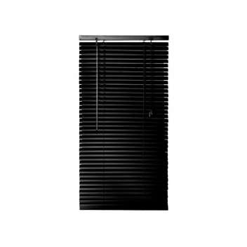 SATIN BLACK ALUMINIUM VENETIAN BLIND 900X1600 25MM