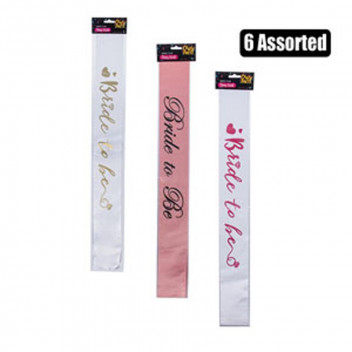 ASSORTED BRIDE TO BE PARTY SASH
