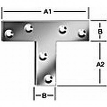 BRACKET T-SHAPE 00189125Z FLAT GALVANIZED 120/54X16MM
