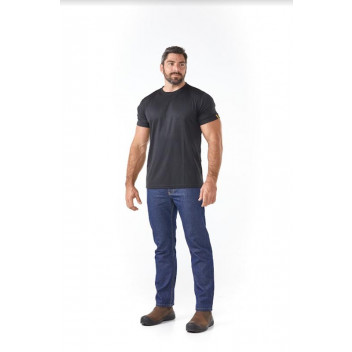DROMEX BLACK 100% POLYESTER CREW NECK QUICK DRY T-SHIRT 4XLARGE