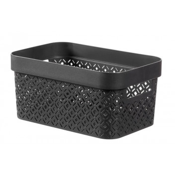 TERRAZZO BLACK STORAGE BASKET 4.5L