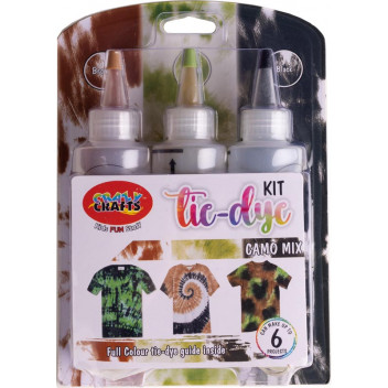 CAMO MIX TIE DYE CRAFT INCL BOTTLES ELASTIC BAND GLOVES PLASTIC