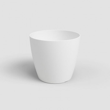ARTEVASI SAN REMO MATTE WHITE PLASTIC POT 14CM