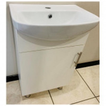 BETTA WHITE BASIN WITH FREESTANDING SINGLE DOOR VANITY 460MM