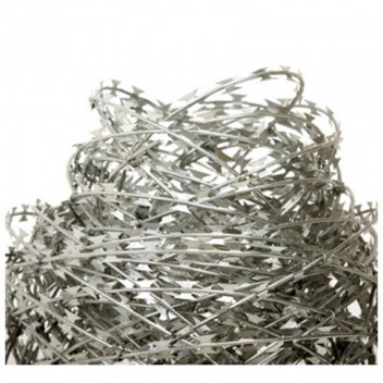 FLAT WRAP RAZOR WIRE 500MM X 15M