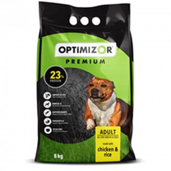 OPTIMIZOR PREMIUM ADULT DOG FOOD 23% RECIPE 8KG