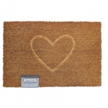 MAT EXT COVERED / INT COIR 4060 HEART 400 X 600MM MASTERMAT