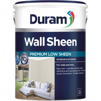 DURAM WHITE WALLSHEEN PVA PAINT 5L