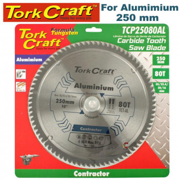 TORK CRAFT BLADE CONTRACTOR CIRCULAR SAW TCT ALUMINIUM 250 X 80T