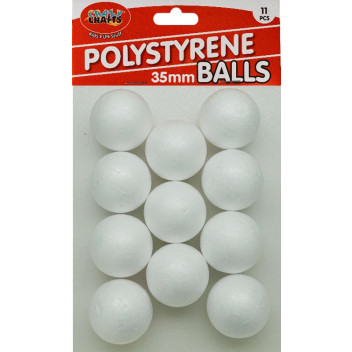 ROUND CRAFT FOAM BALL 11MM 35PIECE