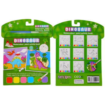 CRAFT WATERCOLOUR BOOK INCLUDING DINOSAUR BRUSH