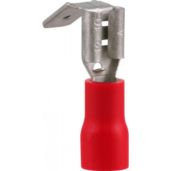 RUWAG PRE-INS PIGGY BACK TERMINAL RED 6.3MM 25 PER PACK