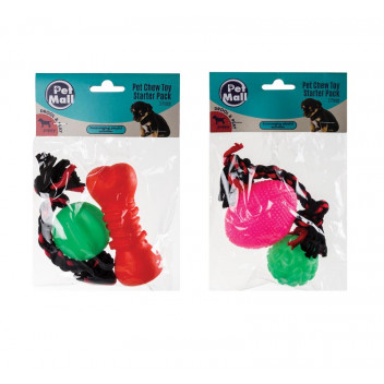 PETMALL PUPPY TOY STARTER PACK 3 PIECE