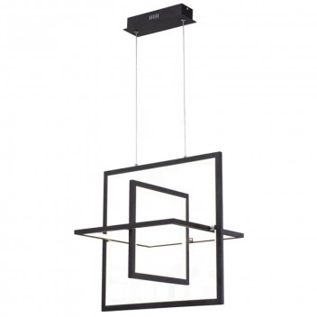 BRIGHTSTAR SAND BLACK ALUMINIUM PENDANT LIGHT WITH ACRYLIC GLASS
