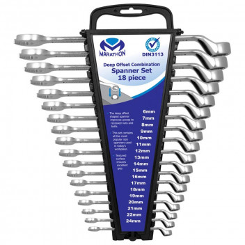 MARATHON SPANNER COMBINATION DEEP OFFSET SET 18PIECE