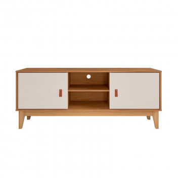 CEDAR/OFF WHITE HIGH GLOSS SAFIRA PLUS 60INCH 2 DOOR TV STAND