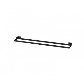NERO BLACK DOUBLE TOWEL RAIL 400MM