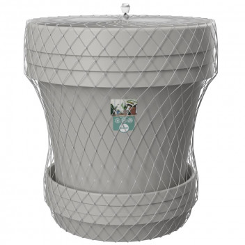 SEBO LIGHT GREY PLASTIC POT AND SAUCER SET 30CM