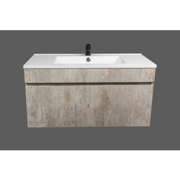 GREY WALL HUNG ZAMBEZI CABINET WITH BASIN 900X460X440MM