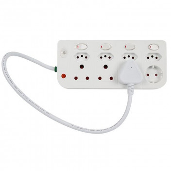 ELECTRICMATE 8WAY MULTIPLUG WITH INDIVIDUAL SWITCHES