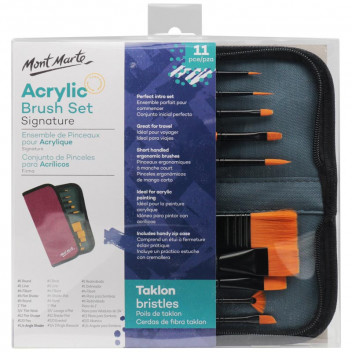 TAKLON CRAFT WALLET BRUSH SET 11 PIECE