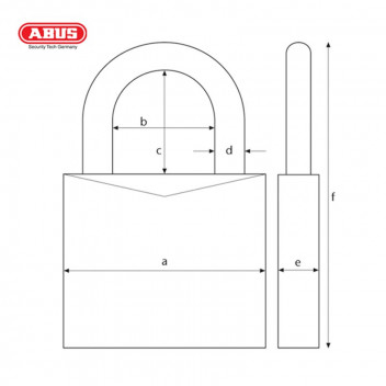 ABUS BLISTER ORANGE WEATHER SEALED PADLOCK 45MM