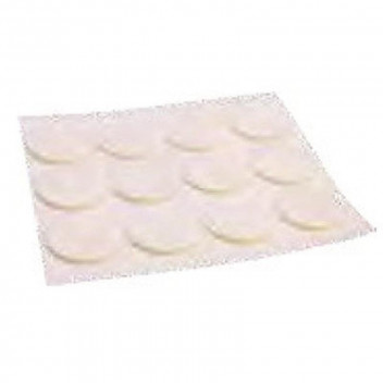 SAFETOP BUMPER ROUND WHITE  9X2.5MM 45PP NON-SLIP ADHESIVE