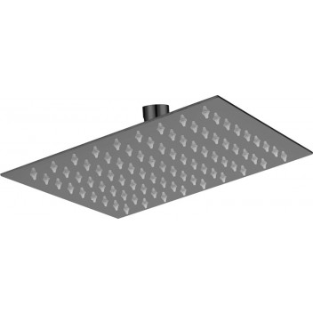 BREVIK SHOWER HEAD SQUARE BLACK 200MM