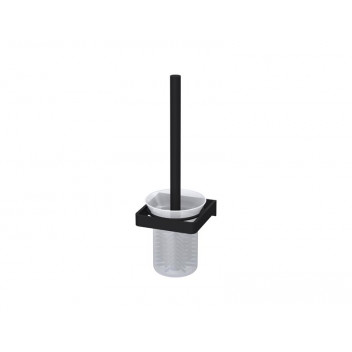 NERO BLACK TOILET HOLDER BRUSH SET